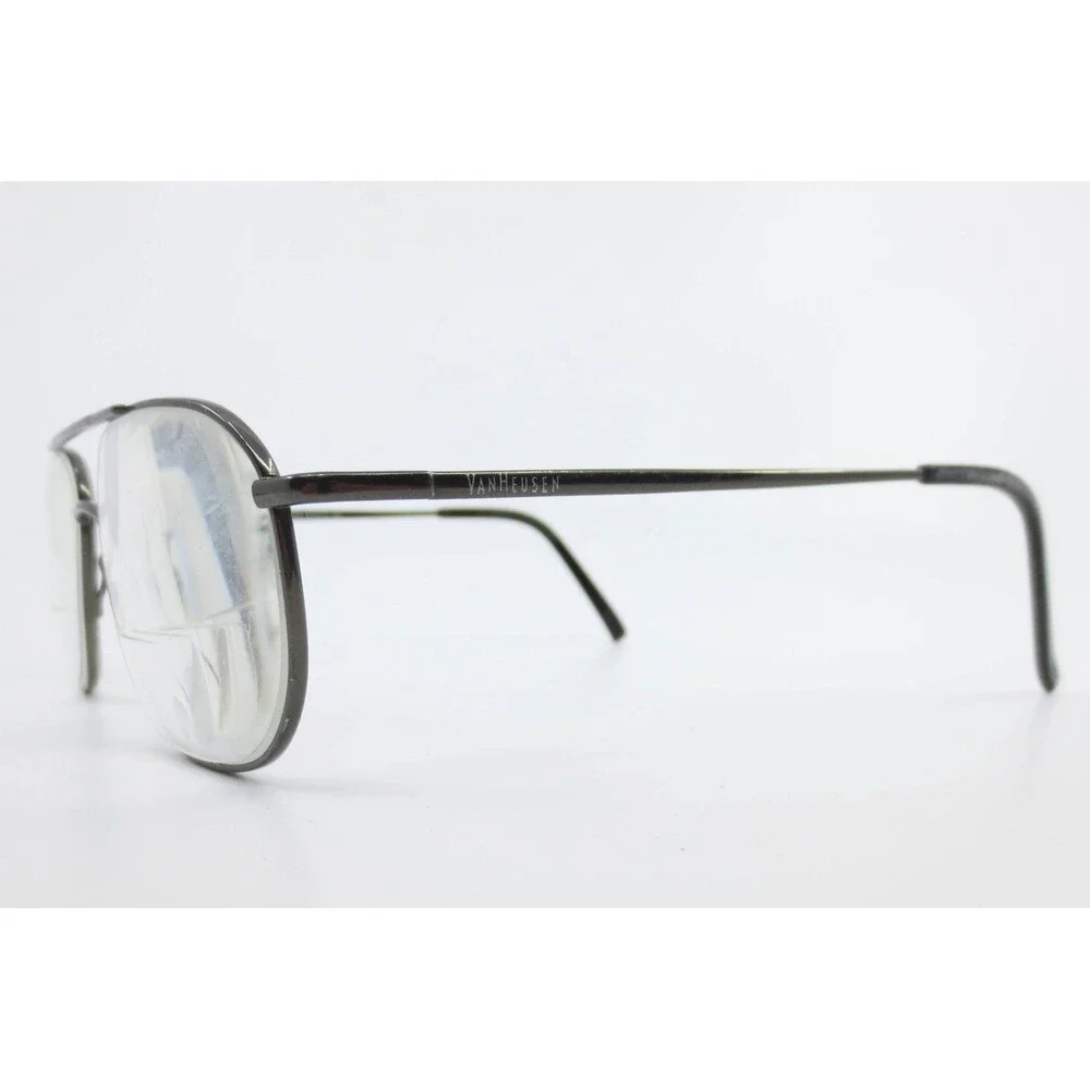 Van Heusen Benjamin GUN Aviator Eyeglass Frames Gunmetal Double Bridge 57-19-145